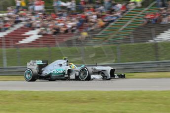 World © Octane Photographic Ltd. F1 German GP - Nurburgring. Saturday 6th July 2013 - Practice three. Mercedes AMG Petronas F1 W04 – Lewis Hamilton. Digital Ref : 0744lw1d4027