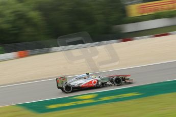 World © Octane Photographic Ltd. F1 German GP - Nurburgring. Saturday 6th July 2013 - Practice three. Vodafone McLaren Mercedes MP4/28 - Sergio Perez . Digital Ref : 0744lw1d4212