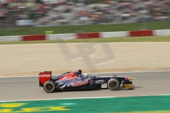 World © Octane Photographic Ltd. F1 German GP - Nurburgring. Saturday 6th July 2013 - Practice three. Scuderia Toro Rosso STR8 - Jean-Eric Vergne. Digital Ref : 0744lw1d4219