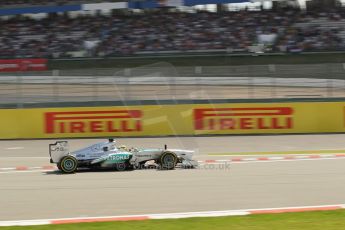 World © Octane Photographic Ltd. F1 German GP - Nurburgring. Saturday 6th July 2013 - Practice three. Mercedes AMG Petronas F1 W04 - Nico Rosberg. Digital Ref : 0744lw1d4429