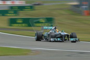 World © Octane Photographic Ltd. F1 German GP - Nurburgring. Saturday 6th July 2013 - Practice three. Mercedes AMG Petronas F1 W04 – Lewis Hamilton. Digital Ref : 0744lw1d6059