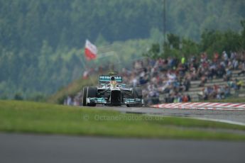 World © Octane Photographic Ltd. F1 German GP - Nurburgring. Saturday 6th July 2013 - Practice three. Mercedes AMG Petronas F1 W04 – Lewis Hamilton. Digital Ref : 0744lw1d6660