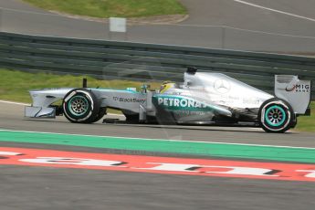 World © Octane Photographic Ltd. F1 German GP - Nurburgring. Saturday 6th July 2013 - Qualifying. Mercedes AMG Petronas F1 W04 - Nico Rosberg. Digital Ref : 0745lw1d6944