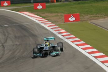 World © Octane Photographic Ltd. F1 German GP - Nurburgring. Saturday 6th July 2013 - Qualifying. Mercedes AMG Petronas F1 W04 - Nico Rosberg. Digital Ref : 0745lw1d6984