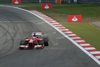 World © Octane Photographic Ltd. F1 German GP - Nurburgring. Saturday 6th July 2013 - Qualifying. Scuderia Ferrari F138 - Fernando Alonso. Digital Ref : 0745lw1d7141