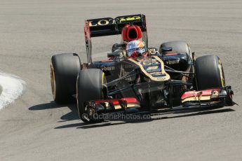 World © Octane Photographic Ltd. F1 German GP - Nurburgring, Saturday 6th July 2013 - Qualifying. Lotus F1 Team E21 - Romain Grosjean. Digital Ref : 0745lw1d7284