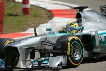 World © Octane Photographic Ltd. F1 German GP - Nurburgring. Saturday 6th July 2013 - Qualifying. Mercedes AMG Petronas F1 W04 - Nico Rosberg. Digital Ref : 0745lw1d7298