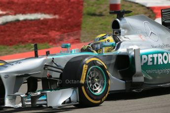 World © Octane Photographic Ltd. F1 German GP - Nurburgring. Saturday 6th July 2013 - Qualifying. Mercedes AMG Petronas F1 W04 - Nico Rosberg. Digital Ref : 0745lw1d7299