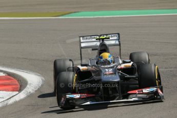 World © Octane Photographic Ltd. F1 German GP - Nurburgring, Saturday 6th July 2013 - Qualifying. Sauber C32 - Esteban Gutierrez. Digital Ref : 0745lw1d7302