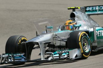 World © Octane Photographic Ltd. F1 German GP - Nurburgring. Saturday 6th July 2013 - Qualifying. Mercedes AMG Petronas F1 W04 – Lewis Hamilton. Digital Ref : 0745lw1d7313