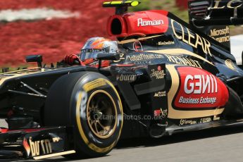 World © Octane Photographic Ltd. F1 German GP - Nurburgring, Saturday 6th July 2013 - Qualifying. Lotus F1 Team E21 - Romain Grosjean. Digital Ref : 0745lw1d7361