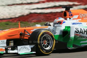 World © Octane Photographic Ltd. F1 German GP - Nurburgring, Saturday 6th July 2013 - Qualifying. Sahara Force India VJM06 - Paul di Resta. Digital Ref : 0745lw1d7443