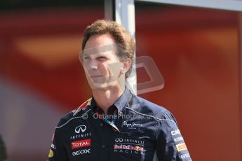 World © Octane Photographic Ltd. F1 German GP - Nurburgring, Sunday 7th July 2013 - Paddock. Infiniti Red Bull Racing - Christian Horner. Digital Ref : 0748LW1D7915
