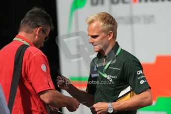World © Octane Photographic Ltd. F1 German GP - Nurburgring, Sunday 7th July 2013 - Paddock. Caterham F1 - Heikki Kovalainen. Digital Ref : 0748lw1d7924