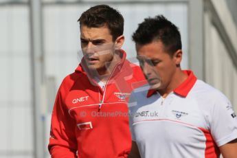 World © Octane Photographic Ltd. F1 German GP - Nurburgring, Sunday 7th July 2013 - Paddock. Marussia F1 Team - Jules Bianchi. Digital Ref : 0748lw1d7947