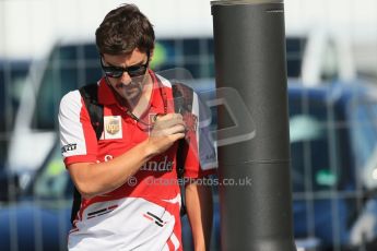 World © Octane Photographic Ltd. F1 German GP - Nurburgring, Sunday 7th July 2013 - Paddock. Scuderia Ferrari - Fernando Alonso. Digital Ref : 0748lw1d7953