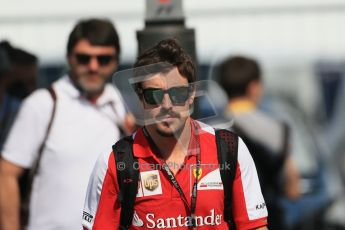 World © Octane Photographic Ltd. F1 German GP - Nurburgring, Sunday 7th July 2013 - Paddock. Scuderia Ferrari - Fernando Alonso. Digital Ref : 0748lw1d7959