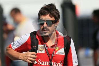 World © Octane Photographic Ltd. F1 German GP - Nurburgring, Sunday 7th July 2013 - Paddock. Scuderia Ferrari - Fernando Alonso. Digital Ref : 0748lw1d7961