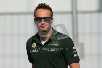 World © Octane Photographic Ltd. F1 German GP - Nurburgring, Sunday 7th July 2013 - Paddock. Caterham F1 Team - Giedo van der Garde. Digital Ref : 0748lw1d7985