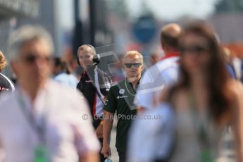 World © Octane Photographic Ltd. F1 German GP - Nurburgring, Sunday 7th July 2013 - Paddock. Caterham F1 - Heikki Kovalainen. Digital Ref : 0748lw1d8019