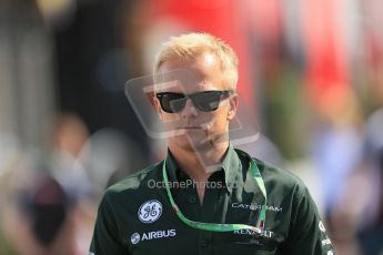 World © Octane Photographic Ltd. F1 German GP - Nurburgring, Sunday 7th July 2013 - Paddock. Caterham F1 - Heikki Kovalainen. Digital Ref : 0748lw1d8025