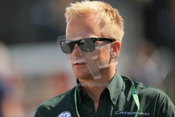 World © Octane Photographic Ltd. F1 German GP - Nurburgring, Sunday 7th July 2013 - Paddock. Caterham F1 - Heikki Kovalainen. Digital Ref : 0748lw1d8032