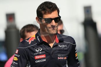 World © Octane Photographic Ltd. F1 German GP - Nurburgring, Sunday 7th July 2013 - Paddock. Infiniti Red Bull Racing - Mark Webber. Digital Ref : 0748lw1d8064