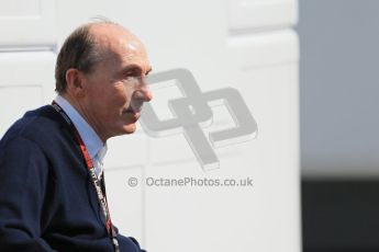 World © Octane Photographic Ltd. F1 German GP - Nurburgring, Sunday 7th July 2013 - Paddock. Williams - Sir Frank Williams. Digital Ref : 0748lw1d8090