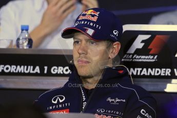 World © Octane Photographic Ltd. F1 German GP - Nurburgring. Thursday 4th July 2013 - Press Conference. Infiniti Red Bull Racing RB9 - Sebastian Vettel. Digital Ref : 0738lw1d2871