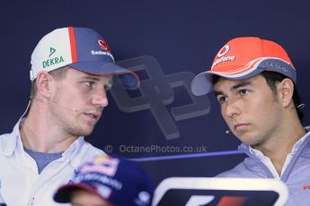 World © Octane Photographic Ltd. F1 German GP - Nurburgring. Thursday 4th July 2013 - Press Conference. Sauber C32 - Nico Hulkenberg. Digital Ref : 0738lw1d2898