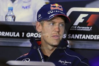 World © Octane Photographic Ltd. F1 German GP - Nurburgring. Thursday 4th July 2013 - Press Conference. Infiniti Red Bull Racing RB9 - Sebastian Vettel. Digital Ref : 0738lw1d2943