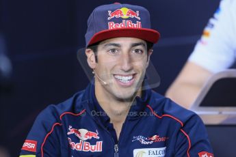 World © Octane Photographic Ltd. F1 German GP - Nurburgring. Thursday 4th July 2013 - Press Conference. Scuderia Toro Rosso STR 8 - Daniel Ricciardo. Digital Ref : 0738lw1d2968