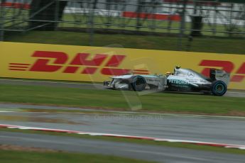 World © Octane Photographic Ltd. F1 British GP - Silverstone, Friday 28th June 2013 - Practice 1. Mercedes AMG Petronas F1 W04 – Lewis Hamilton. Digital Ref : 0724lw1d0406