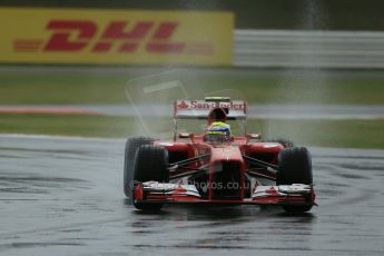 World © Octane Photographic Ltd. F1 British GP - Silverstone, Friday 28th June 2013 - Practice 1. Scuderia Ferrari F138 - Felipe Massa. Digital Ref : 0724lw1d0707