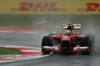 World © Octane Photographic Ltd. F1 British GP - Silverstone, Friday 28th June 2013 - Practice 1. Scuderia Ferrari F138 - Felipe Massa. Digital Ref : 0724lw1d1058