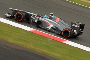 World © Octane Photographic Ltd. F1 British GP - Silverstone, Friday 28th June 2013 - Practice 2. Sauber C32 - Esteban Gutierrez. Digital Ref : 0726ce1d6925