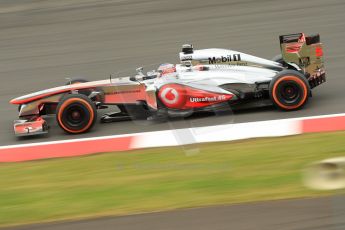 World © Octane Photographic Ltd. F1 British GP - Silverstone, Friday 28th June 2013 - Practice 2. Vodafone McLaren Mercedes MP4/28 - Jenson Button. Digital Ref : 0726ce1d6965