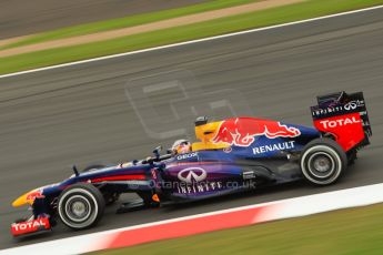 World © Octane Photographic Ltd. F1 British GP - Silverstone, Friday 28th June 2013 - Practice 2. Infiniti Red Bull Racing RB9 - Sebastian Vettel. Digital Ref : 0726ce1d7102