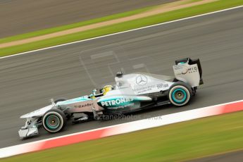 World © Octane Photographic Ltd. F1 British GP - Silverstone, Friday 28th June 2013 - Practice 2. Mercedes AMG Petronas F1 W04 - Nico Rosberg. Digital Ref : 0726ce1d7174