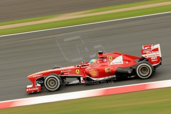 World © Octane Photographic Ltd. F1 British GP - Silverstone, Friday 28th June 2013 - Practice 2. Scuderia Ferrari F138 - Fernando Alonso. Digital Ref : 0726ce1d7180