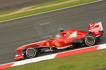 World © Octane Photographic Ltd. F1 British GP - Silverstone, Friday 28th June 2013 - Practice 2. Scuderia Ferrari F138 - Fernando Alonso. Digital Ref : 0726ce1d7223