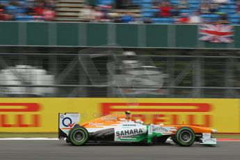 World © Octane Photographic Ltd. F1 British GP - Silverstone, Friday 28th June 2013 - Practice 2. Sahara Force India VJM06 - Adrian Sutil. Digital Ref : 0726lw1d9885