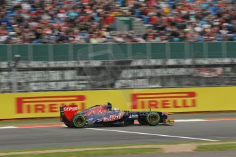 World © Octane Photographic Ltd. F1 British GP - Silverstone, Friday 28th June 2013 - Practice 2. Scuderia Toro Rosso STR 8 - Daniel Ricciardo. Digital Ref : 0726lw1d9903