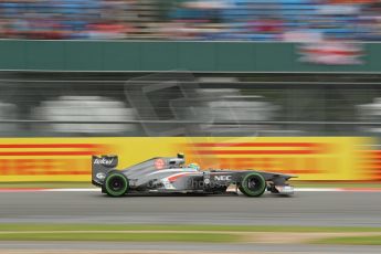 World © Octane Photographic Ltd. F1 British GP - Silverstone, Friday 28th June 2013 - Practice 2. Sauber C32 - Esteban Gutierrez. Digital Ref : 0726lw1d9947