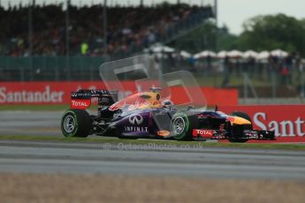 World © Octane Photographic Ltd. F1 British GP - Silverstone, Friday 28th June 2013 - Practice 2. Infiniti Red Bull Racing RB9 - Sebastian Vettel. Digital Ref : 0726lw7dx1116