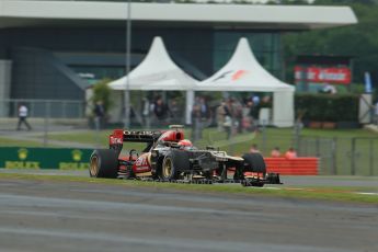 World © Octane Photographic Ltd. F1 British GP - Silverstone, Friday 28th June 2013 - Practice 2. Lotus F1 Team E21 - Romain Grosjean. Digital Ref : 0726lw7dx1268