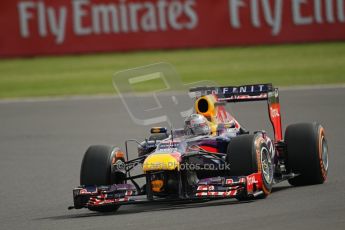 World © Octane Photographic Ltd. F1 British GP - Silverstone, Saturday 29th June 2013 - Practice 3. Infiniti Red Bull Racing RB9 - Sebastian Vettel. Digital Ref : 0729lw1d0572