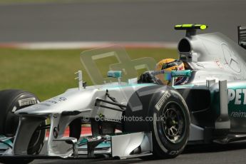 World © Octane Photographic Ltd. F1 British GP - Silverstone, Saturday 29th June 2013 - Practice 3. Mercedes AMG Petronas F1 W04 – Lewis Hamilton. Digital Ref : 0729lw1d0643