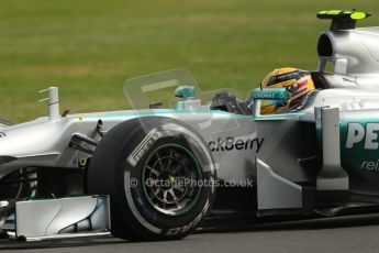 World © Octane Photographic Ltd. F1 British GP - Silverstone, Saturday 29th June 2013 - Practice 3. Mercedes AMG Petronas F1 W04 – Lewis Hamilton. Digital Ref : 0729lw1d0646