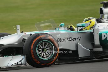 World © Octane Photographic Ltd. F1 British GP - Silverstone, Saturday 29th June 2013 - Practice 3. Mercedes AMG Petronas F1 W04 - Nico Rosberg. Digital Ref : 0729lw1d0673